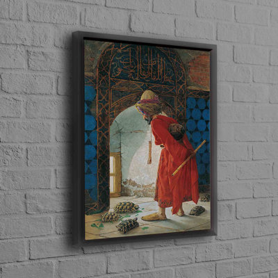 Classic Tortoise Trainer Reproduction Wall Art Canvas Inspired by Osman Hamdi Bey's Famous Table in Vintage Art Style for Sophisticated Home Decor