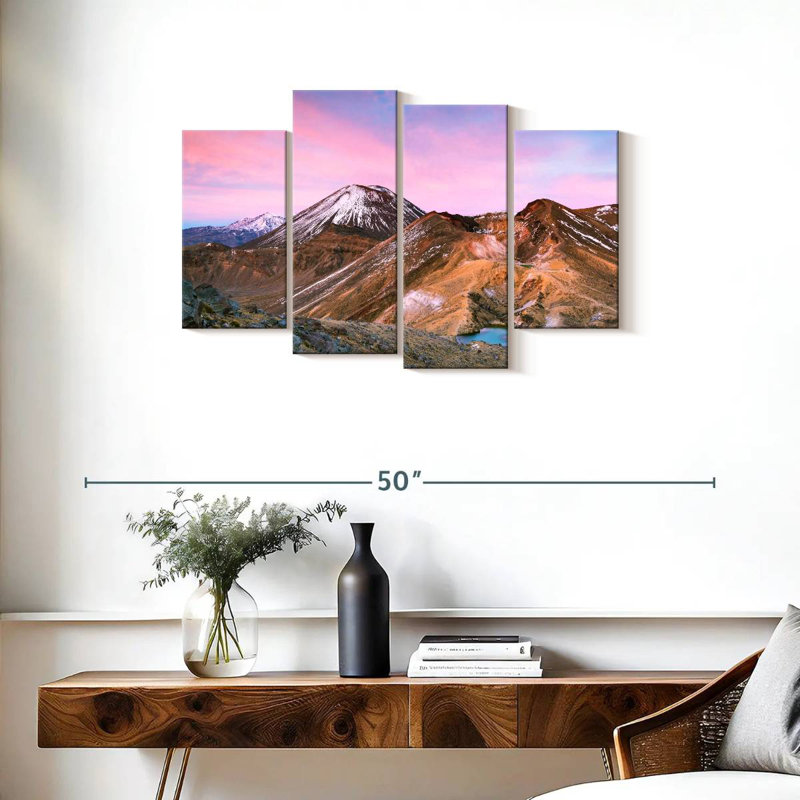 Paysage de montagne Harpa Tongariro, H 22 po x l 36 po