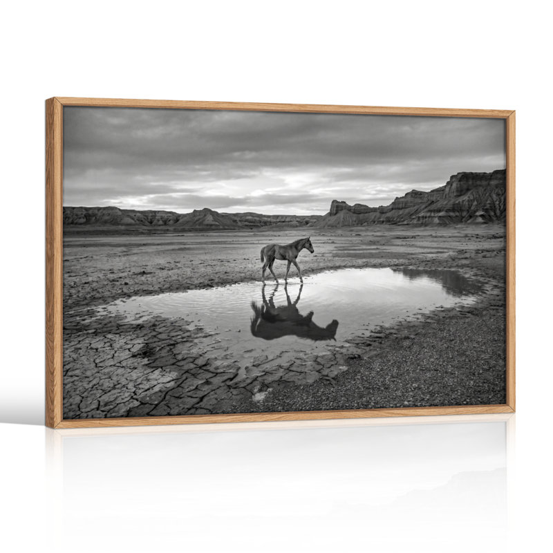 Ensemble de 1 tableau sur toile « Reflet de cheval », 24"H x36"W, Natural