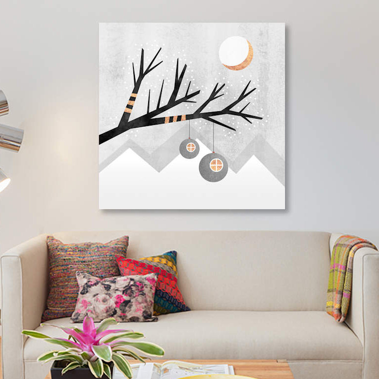 « winter wonderland », impression sur toile, H 48 po x l 48 po x P 1,5 po, Toile tendue, Pas de tapis