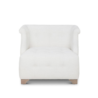 Scroll Arm Occasional Chair, Mocha