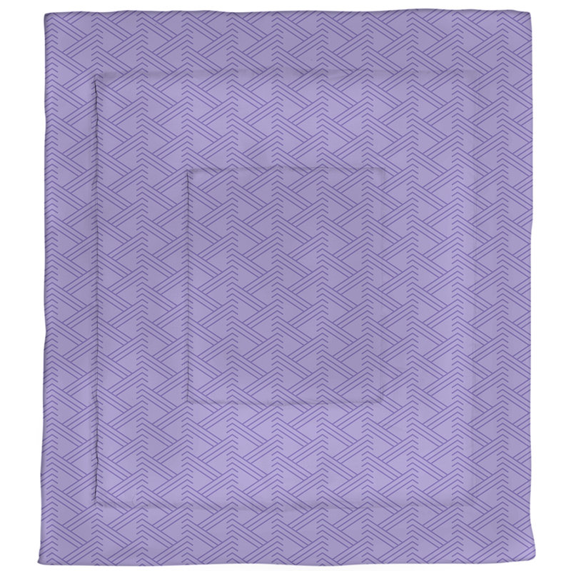 Édredon simple réversible en microfibre à motif Zig Zag, Édredon très grand, Violet