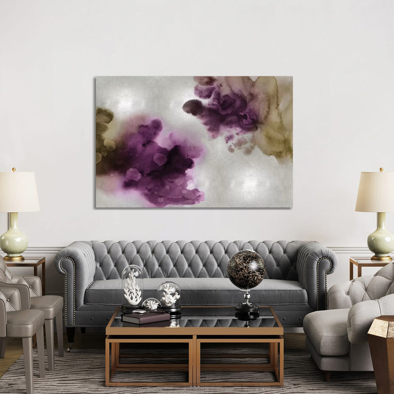 Tempting III In Silver by Lauren Mitchell - Wrapped Canvas Painting, 152.5 cm H x 101.5 cm W