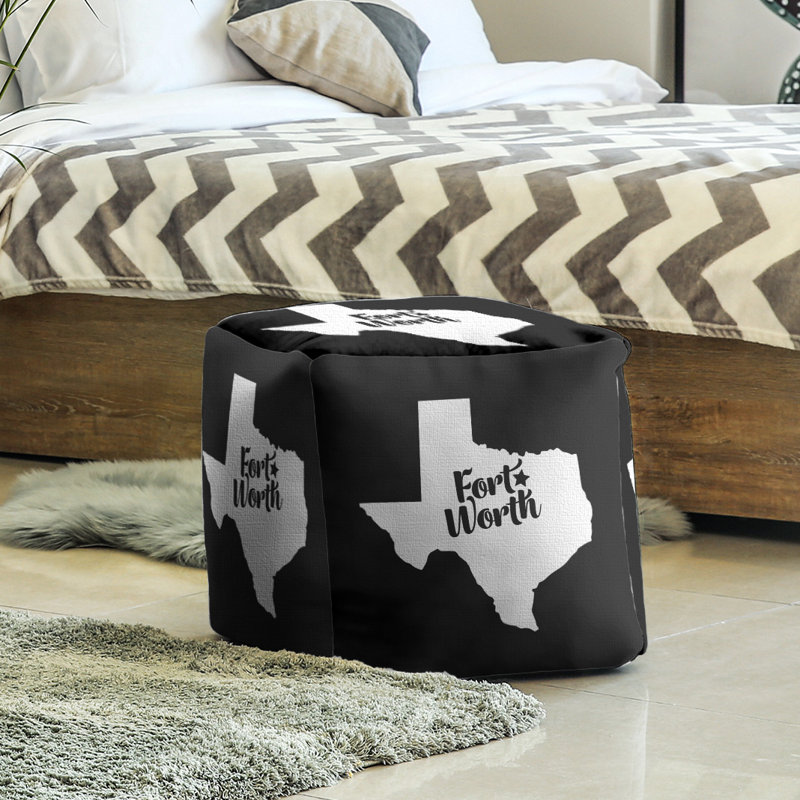 Repose-pieds cube fort à partir du texas, Noir