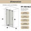 Porte de douche coulissante simple sans cadre-127317917