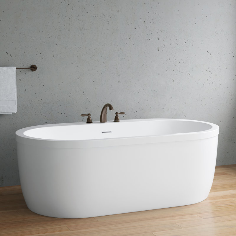 66'' x 36'' Freestanding Soaking Acrylic Bathtub