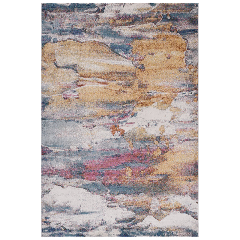 Aria Performance Abstract Indoor Rug, 4'-0" X 6'-0" Rectangle
