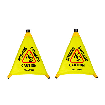 Cone Triangular Shaped Caution Wet Floor Sign