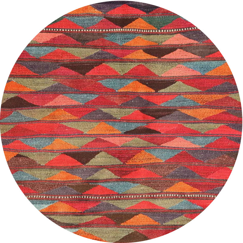 Southwestern Indoor Rug, Round 8'