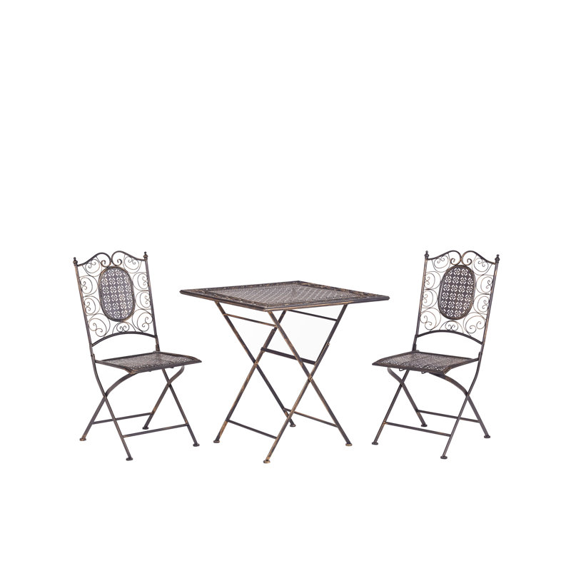 Delphos 2 - Person Patio Dining Set with Square Table , Cushions Included
