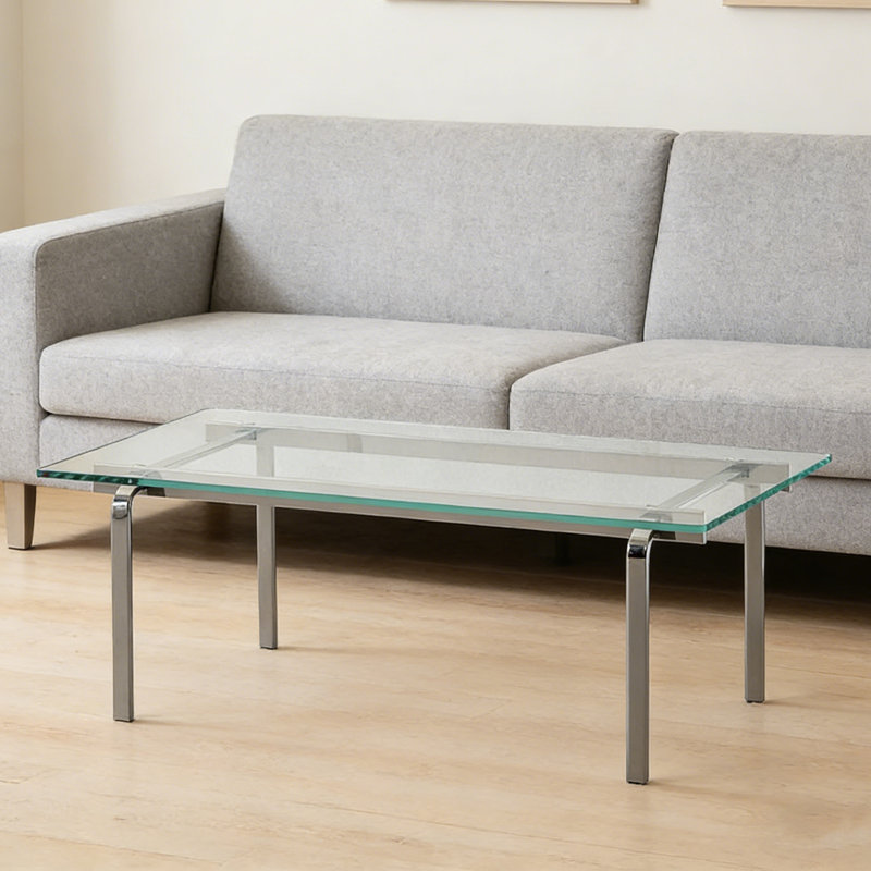 Table basse en verre trempé durable de conception moderne