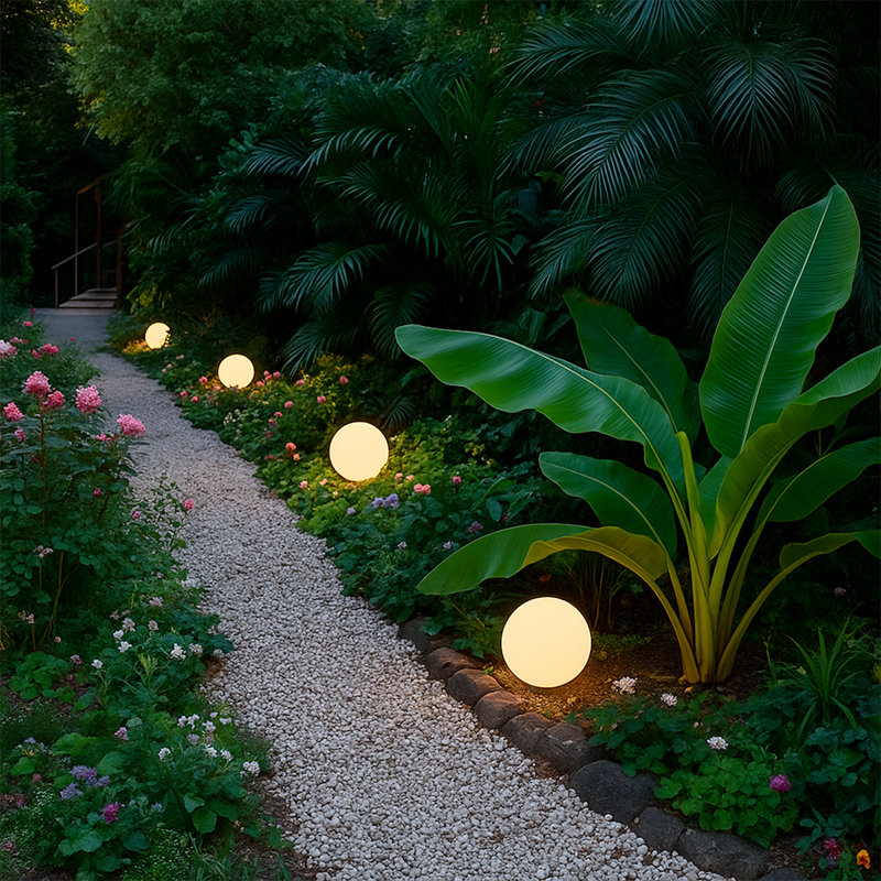 Lampe sur pied d'extérieur Globe Stake