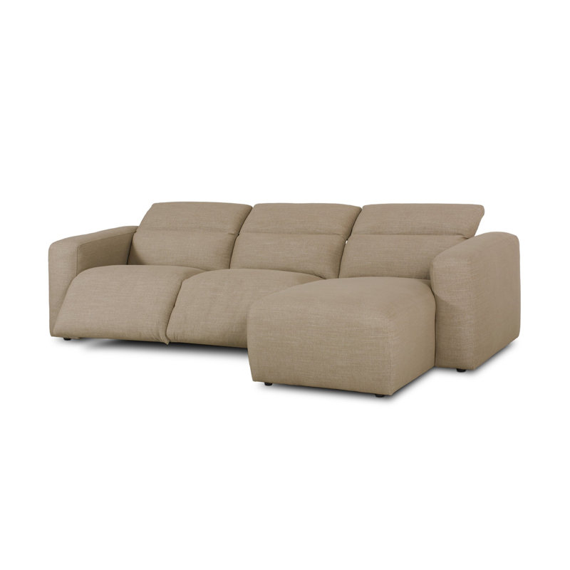 Radley 3 - Piece Upholstered Sectional, Right Hand Facing, Crypton Nomad Taupe Polyester Blend