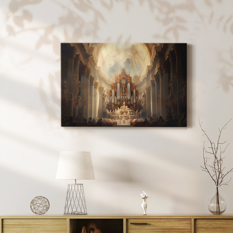 Religion II - Toile tendue avec châssis Premium - Prêt à être accroché, H 12 po x l 18 po