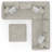 Dikili Upholstered L-Shaped Sectional Symmetrical