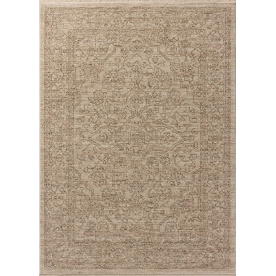 Tapis taupe / os Bungalow Rose Allysan