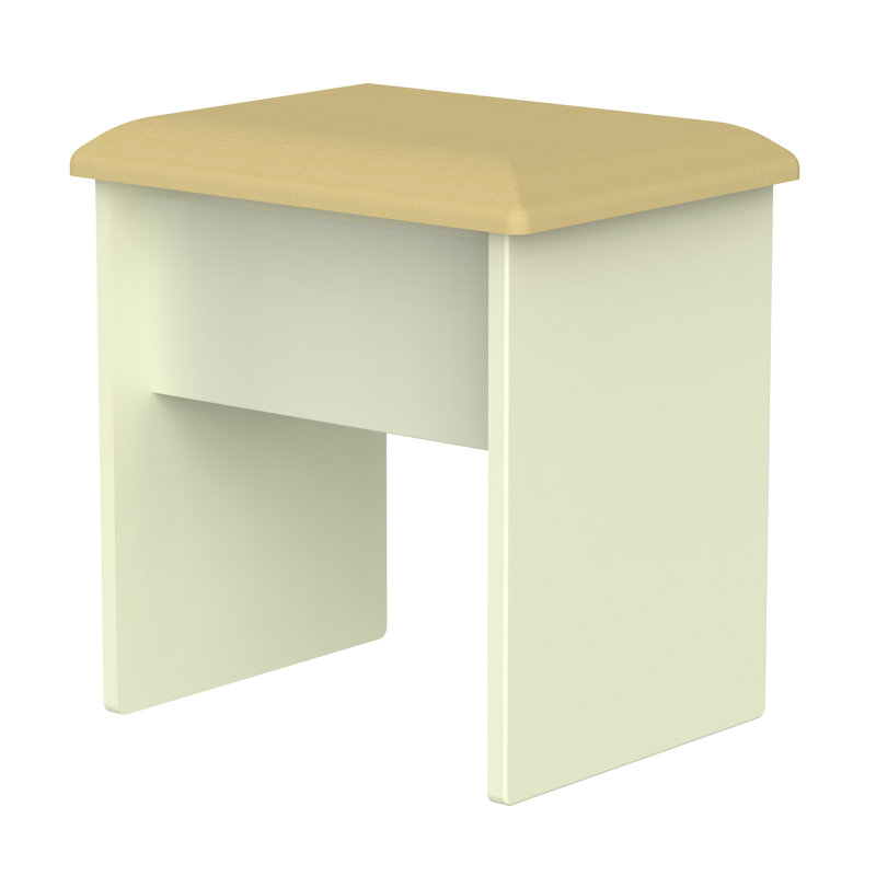 Fully Assembled Bineau Dressing Table Stool, Cream