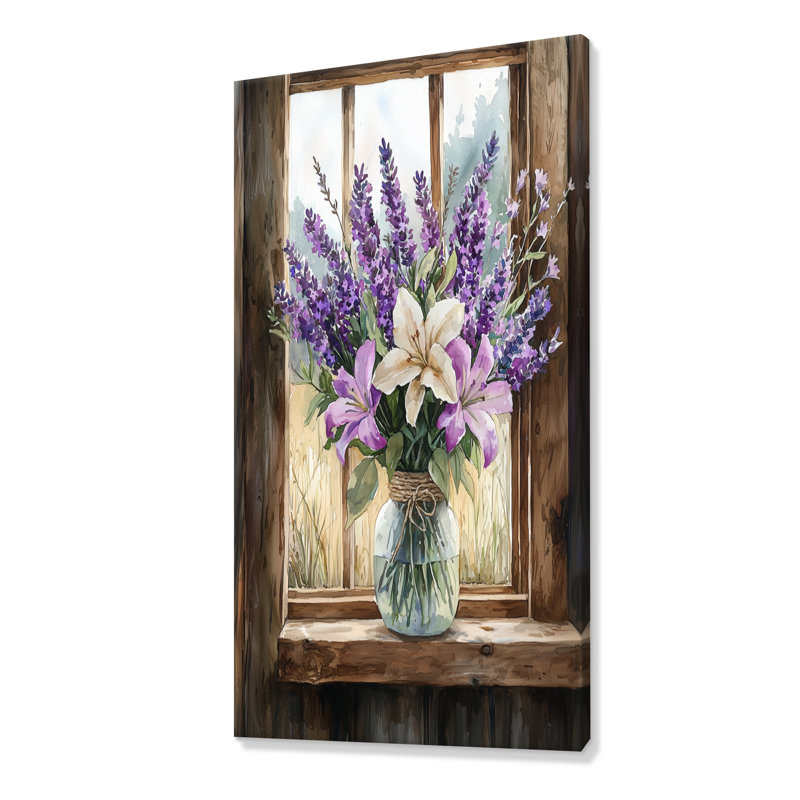 Inam - impressions sur toile florales, H 60 po x l 28 po, Toile tendue, Ne s’applique pas