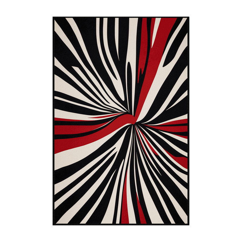 Crimson Harmony Rug, Rectangle 2' x 3'