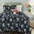 Hypoallergenic Microfiber Bedding Sets, Navy Multi Mushroom Design, Twin/twin Xl