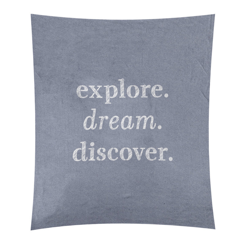 Tapisserie de polypropylène discover de rêve en polyester, H 104 po x l 88 po, Bleu / blanc