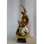 Statue abstraite et géométrique moderne en résine abstraite et géométrique sur base de marbre 12 po x 8 po x H 34 po