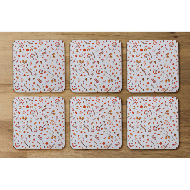 Square 6 Piece Coaster Set