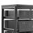 4-Tiermodern Black Rectangle File Storage Drawer Carts Carbon Steel File Storage Organizer On Wheels
