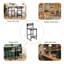 Tabourets de bar gris fabriqués à la main avec dossier, siège en corde de papier pour la maison et le bureau de 2 comptoirs - fabrication en métal. Espaces confortables-72709111