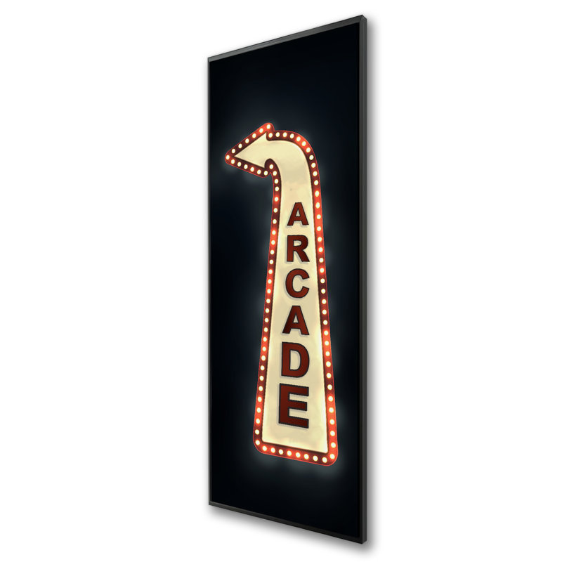 Arcade - Toile encadrée rétro pour homme, H 49,25 po x l 17,25 po