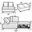 Canapé-lit en lin convertible 4-en-1 Adda de 71 po Adda, fauteuil en lin pour petit espace, canapé-lit futon avec 2 coussins décoratifs pour le salon, fauteuil inclinable simple avec 5 dossiers réglables pour la chambre à coucher-50234821