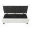 Banc repose-pieds avec rangement, surface blanche, pieds en bois d'hévéa, capacité de 300 lb