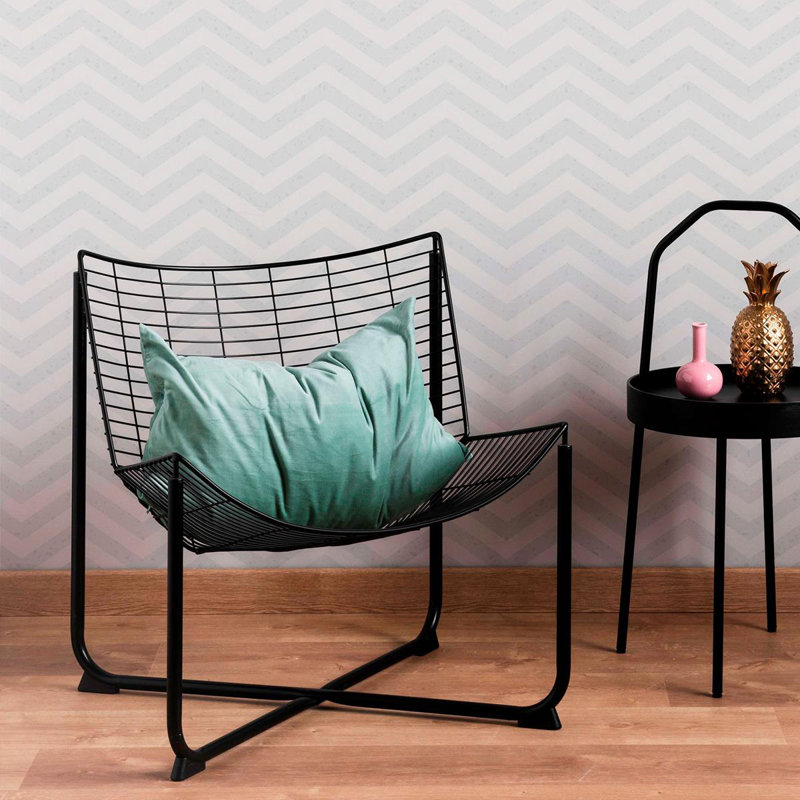Rouleau de papier peint pelez et collez L 8,5 pi x l 24 po Chevron Granite