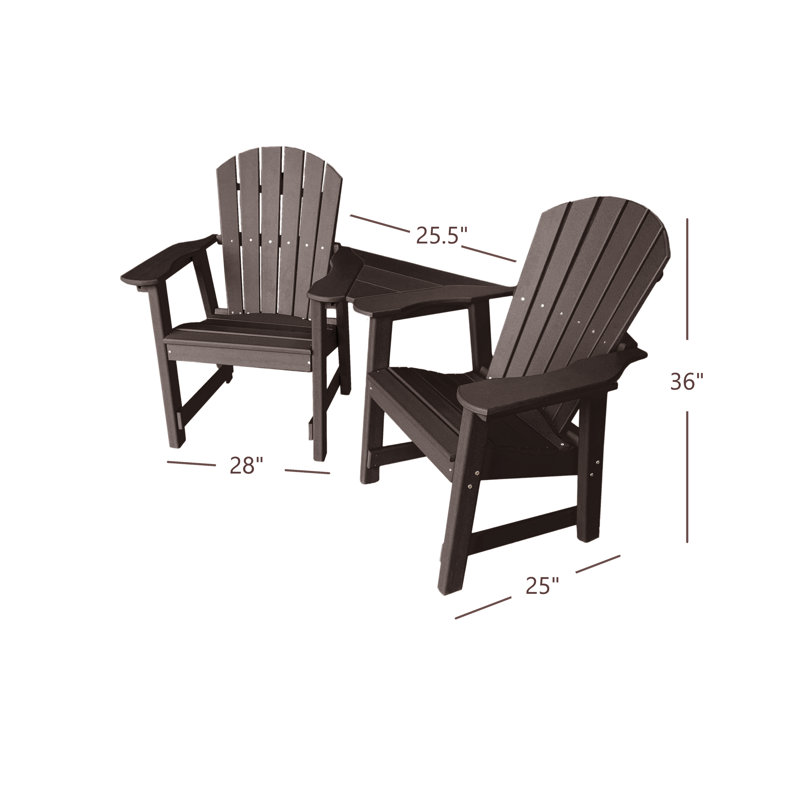 Kleinman 2-Chair Dining Table Settee, Brown