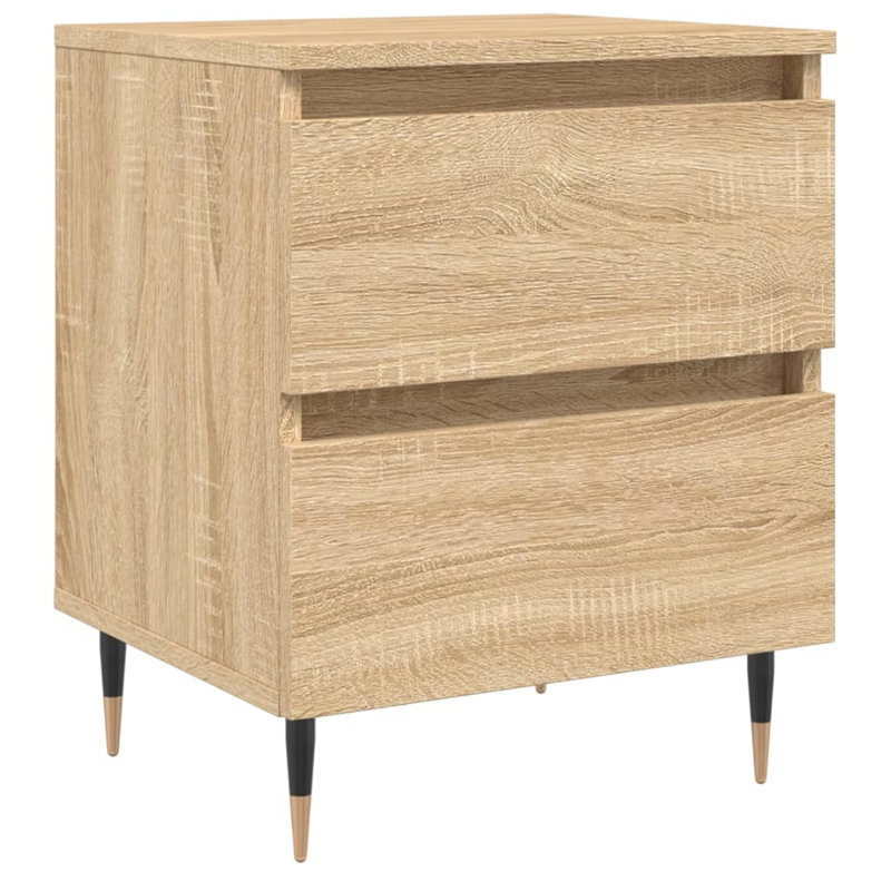 Solley 40cm W Iron Bedside Table, Grey Sonoma, Individual