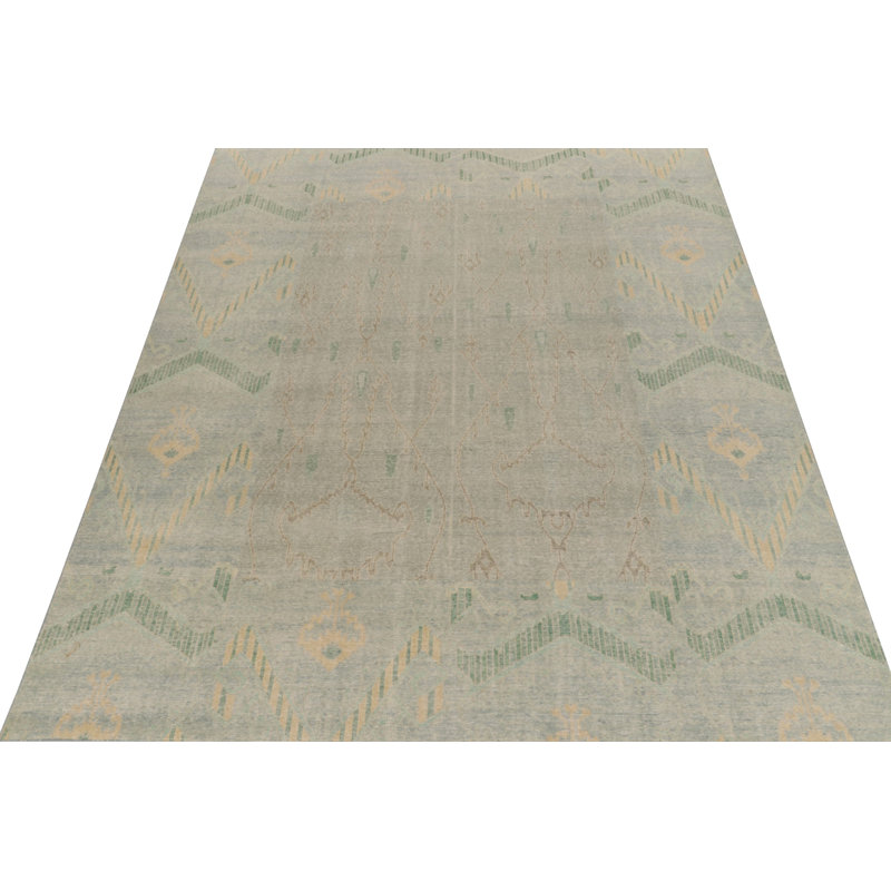 Distressed Homage Wool Geometric Area Rug, Rectangle 15' x 24'