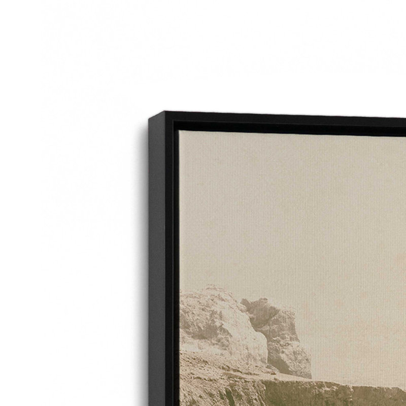 Impression sur toile de rivage isolée, Cadre flottant noir satiné, H 20,75 po x l 30,75 po