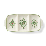 Lenox Holiday Carved Divided Dish