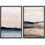 " Pastel Watercolor Sunset Landscape Abstract Shapes Minimal Wall Decor Artwork Boho Nordic Relax Zen " 2 - Pieces-98109542-98109543
