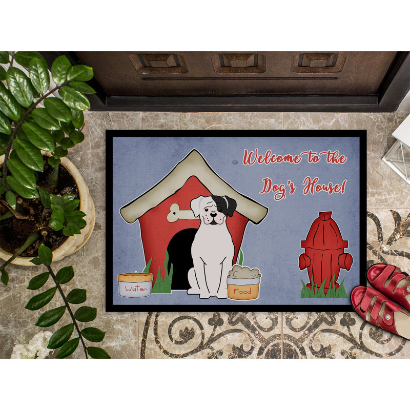 Tapis d'extérieur antidérapant pour chien Boxer Cooper, Rectangle 2 pi x 3 pi