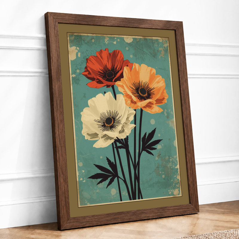 Vintage Trio Botanical - Print, Walnut, A3 - 42.0 x 29.7 cm