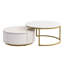 Table basse gigogne blanche avec tiroir-830268044-830268045
