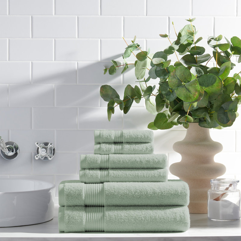 Brendle 6pc Bath Towel Set, Silt Green