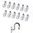 12PCS Shower Curtain Hooks Rings   for shower curtains. Suitable for bathroom, kitchen, bedroom, office and garden to hang towels, kitchen utensils, clothes