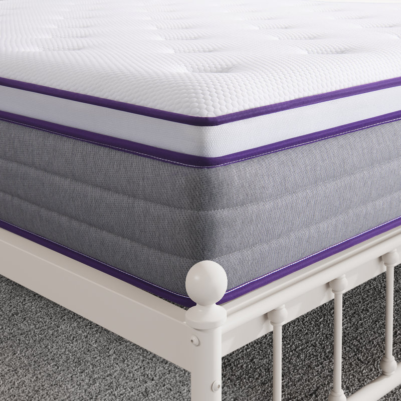 24Cm Memory Foam Pockect Sprung Coils Hybrid Mattress For Lower Motion, Mediun Firm Mattress in-a-Box, Single (3')