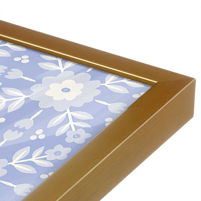 «Blooming Spring I» par Laura Marshall, reproduction d'art, H 12 po x l 18 po, Doré