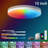 RGB Smart LED Ceiling Light 2700-6500K Dimmable 50W Colour Changing Flush Mount
