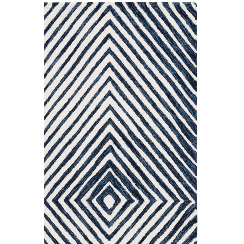 Jorga Hand Tufted Wool And Cotton Geometric Rug, Rectangle 4"  x 6" 