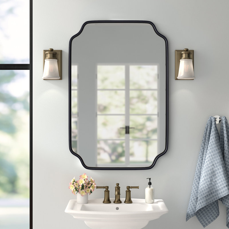 Miroir mural Aransa, 36 po x 24 po, Blanc