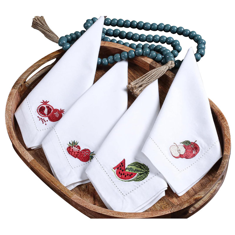 Cotton Cloth Embroidered Napkin 18x18, Machine Washable with Retail Gift Package, Perfect for every occasion